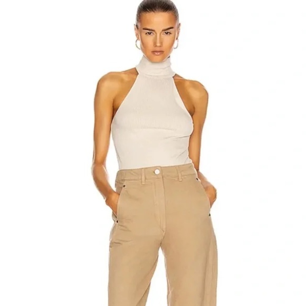 The Range Cream Halter Neck Top